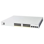 Cisco Catalyst 1200-24FP-4G Smart Switch, 24-port GE, Full PoE, 4x1G SFP, (C1200-24FP-4G)