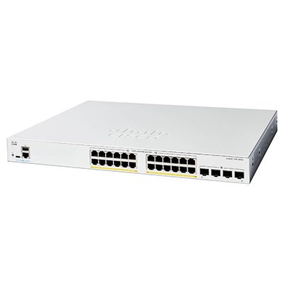Cisco Catalyst 1200-24FP-4G Smart Switch, 24-port GE, Full PoE, 4x1G SFP, (C1200-24FP-4G)