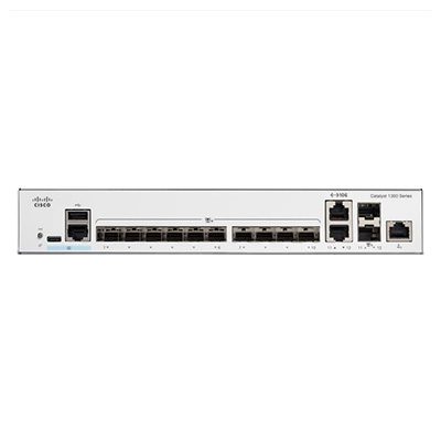 Cisco Catalyst 1300-12XS Managed Switch, 12-port SFP+, 2x10GE Shared,(C1300-12XS)