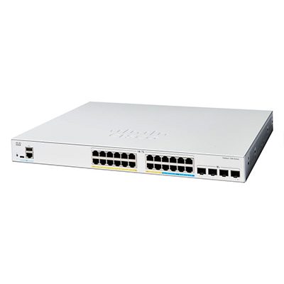 Cisco Catalyst 1300-24MGP-4X Managed Switch, 8-port 2.5GE, 16-port GE, PoE, 4x10G SFP+,( C1300-24MGP-4X )