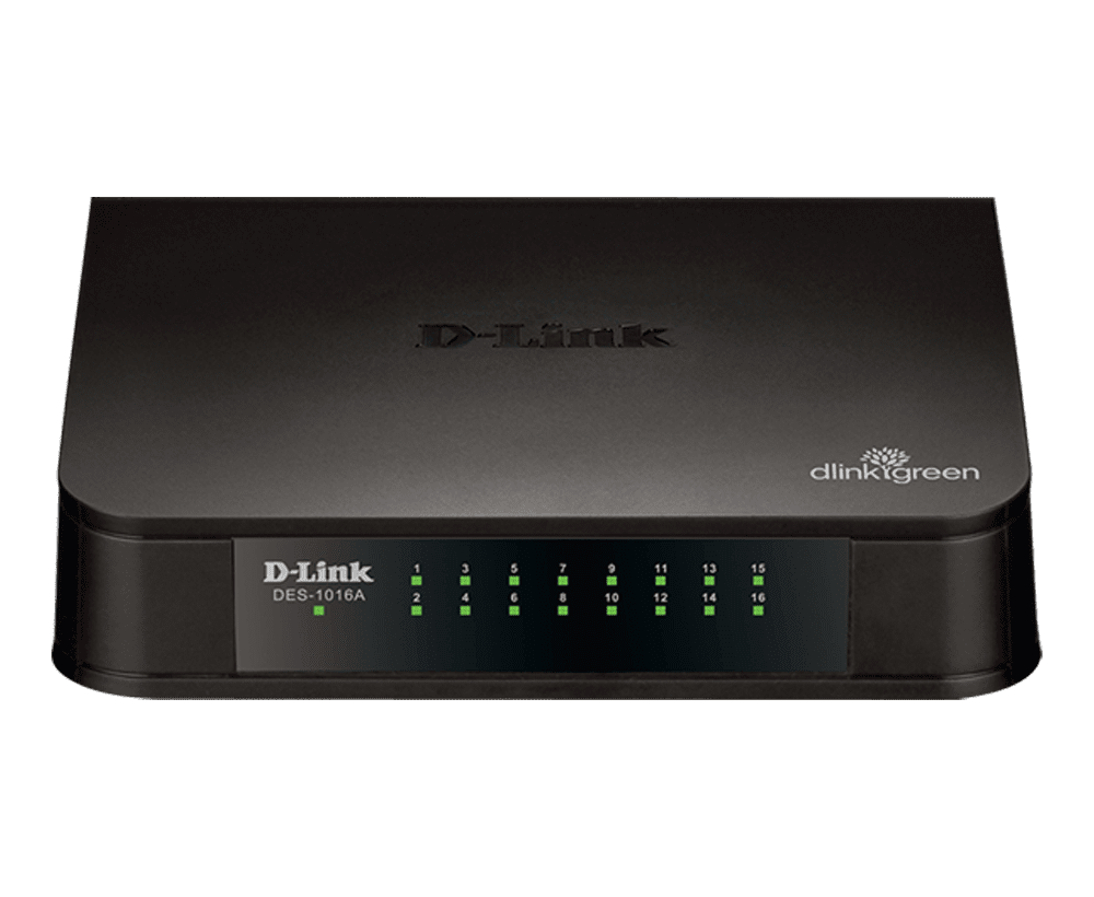 DES1016AFront.png DES-1016A 16-port 10/100 Switch