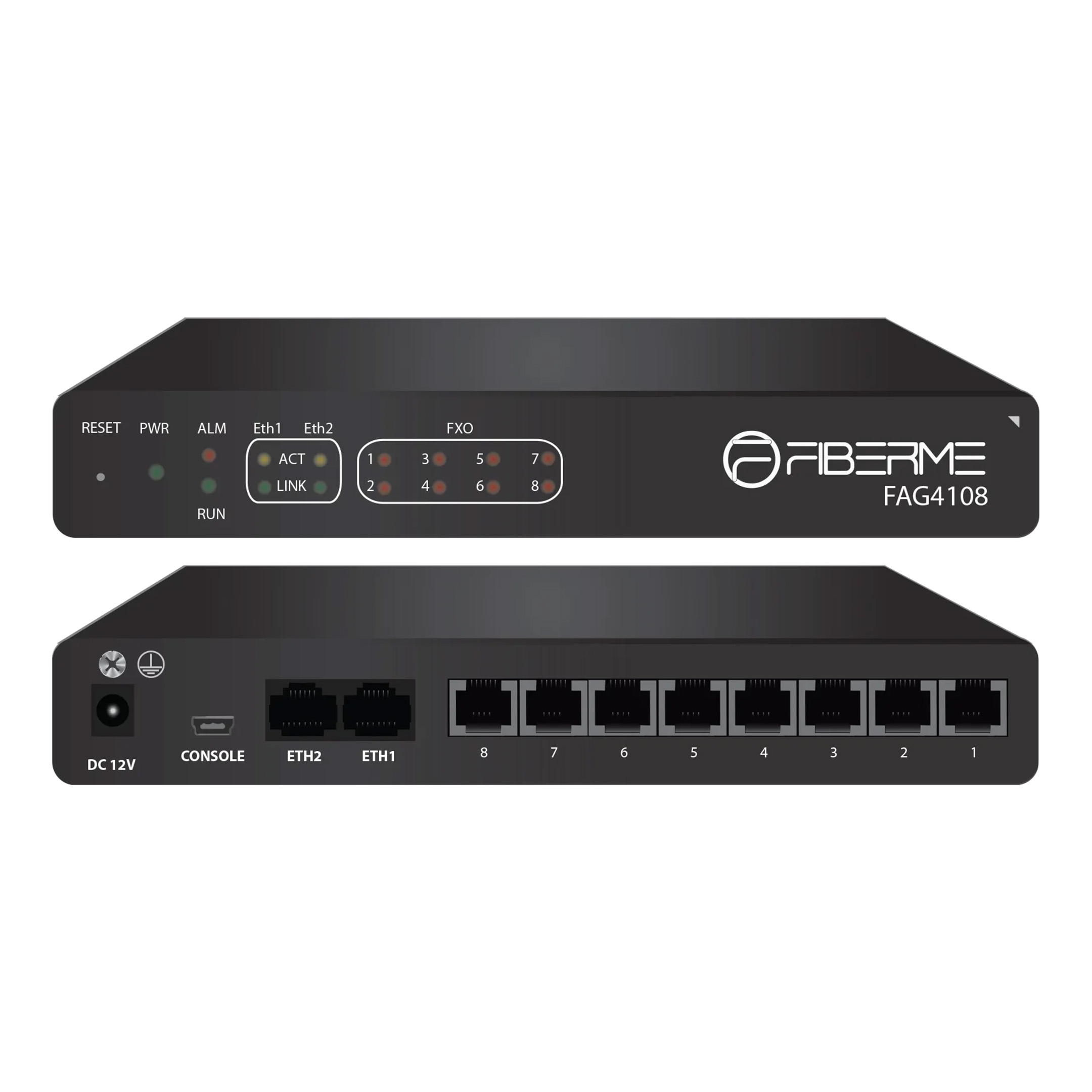 FAG3108.jpg FIBERME FAG3108 Gateway – 8 FXS Ports Analog-to-IP VoIP Bridge - Image 1