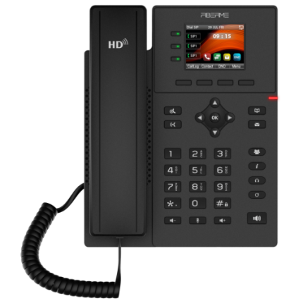 FIBERME FAP2730W HD Voice WiFi IP Phone – 4 SIP, 2.4″ Color, PoE + PSU