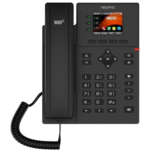 FIBERME FAP2730W HD Voice WiFi IP Phone – 4 SIP, 2.4″ Color, PoE + PSU