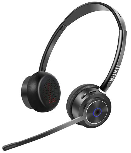 FIBERME FBH32D DUO Bluetooth Headset with ENC – 22H Talk Time