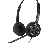 FIBERME FCH7211D DUO USB Call Center Headset with AI Noise Cancellation