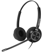 FIBERME FCH7211D DUO USB Call Center Headset with AI Noise Cancellation