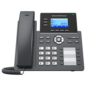 Grandstream GRP2604P IP Phone – 6 SIP Accounts, 3 Lines, PoE VoIP Desk Phone