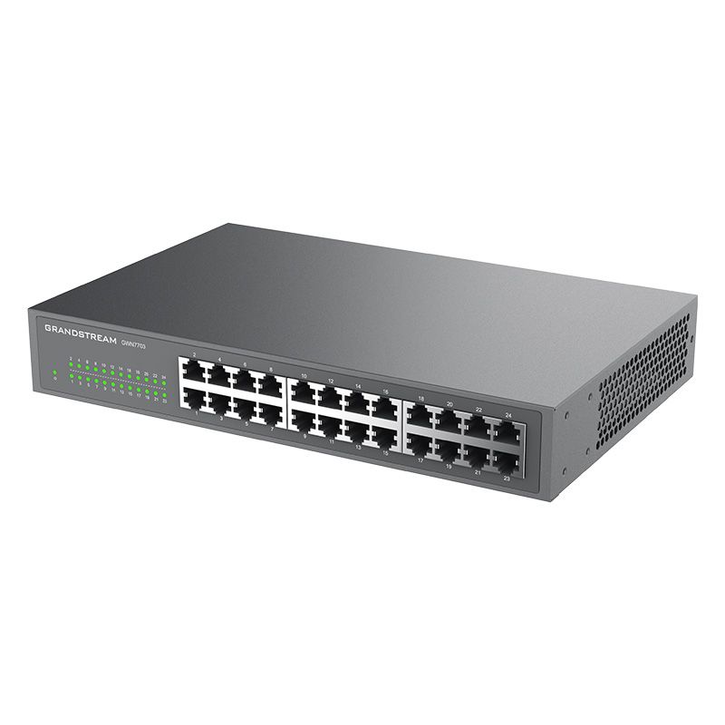 GWN7703.jpg Grandstream GWN7703 — 24-Port Gigabit Unmanaged Network Switch
