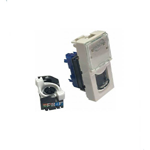 ProLink PL-KJ6-RTL-CLIP — CAT6 UTP 1G Keystone Jack, Rotating with Clip Adapter