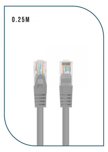 ProLink PL‑PC‑U6A‑0.25G — CAT6A U/UTP Patch Cord, 0.25 m, LSZH Gray