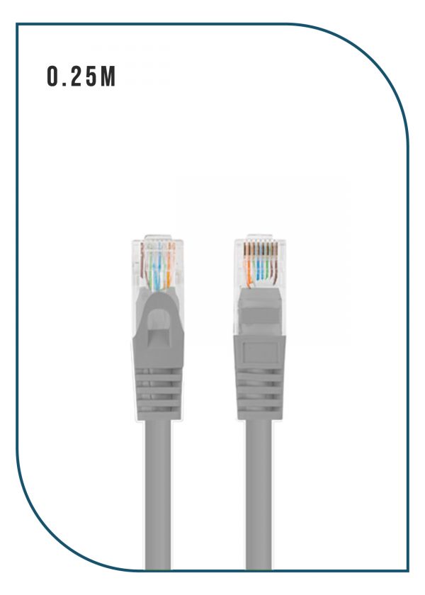 PL-PC-U6A-0.25G.jpg ProLink PL‑PC‑U6A‑0.25G — CAT6A U/UTP Patch Cord, 0.25 m, LSZH Gray