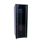 PR-FG6627 ProRack 27U 600*600Standing network rack with glass door, 2 fans, 1 shelf and 1 PDU 8 outlet