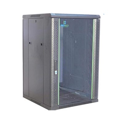 PR-W6612 ProRack 12U 600*600Wall mount cabinet with glass door, 1 fan, 1 shelf and 1 PDU 6 outlet