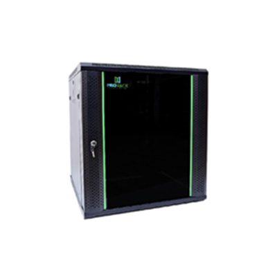 PR-W6615 ProRack 15U 600*600Wall mount cabinet with glass door, 1 fan, 1 shelf and 1 PDU 6 outlet