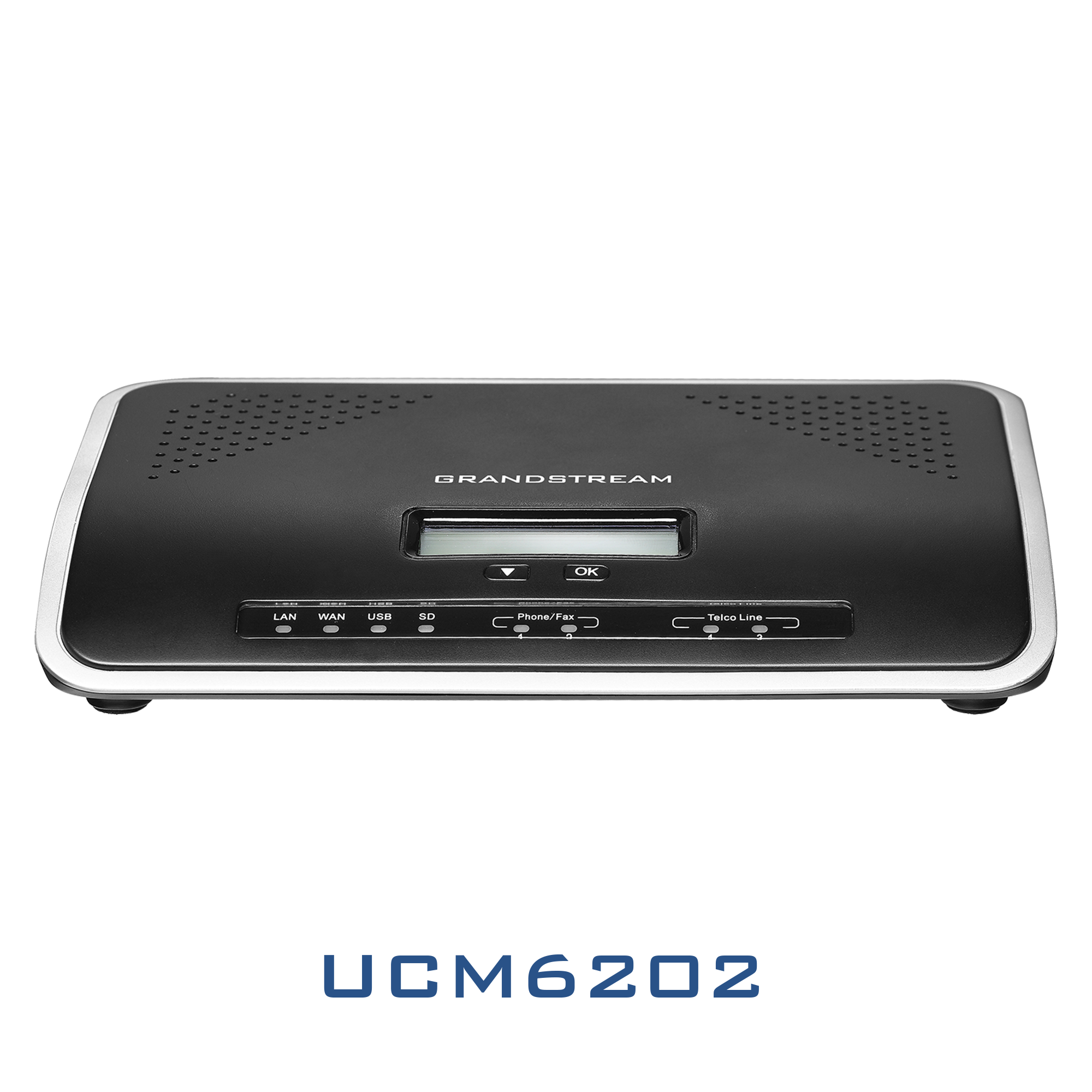ucm6202_front_web.webp Grandstream UCM6202 IP PBX – 2 FXO, 2 FXS, 500 Users, VoIP PBX System
