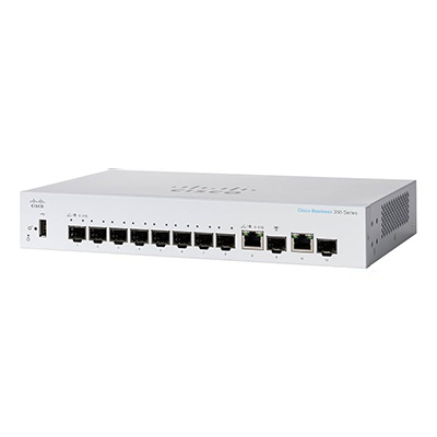 CBS350-8S-E-2G Cisco 8-port Gigabit SFP Managed Switch with 2 Gigabit