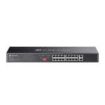 TP Link DS1018GMP Omada 18-Port Gigabit Unmanaged Rackmount Switch with 16-Port PoE+