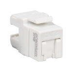 Premium Line 109121010 Category 6A 180° Unshielded Keystone Jack, Dual Type IDC, White