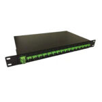 Premium-Line 1U 19” Rack Mounted PLC Splitter, 2x16, SC/APC SM Adapter Loaded, black (254216412)