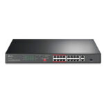 TL-SL1218P  16-Port 10/100 Mbps + 2-Port Gigabit Rackmount Switch with 16-Port PoE+