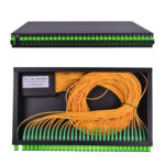 Premium Line SC/APC Blockless PLC Splitter, 2x32, 900um loose-tube fiber, G657A1, 1m