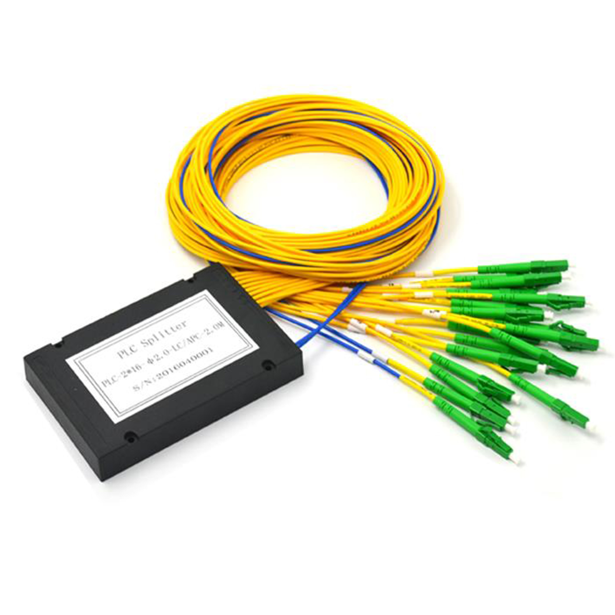 252160101 Premium Line SC/APC PLC Splitter Module, 2x16, 2.0mm loose-tube fiber, G6571A, ABS, 1m - Image 1