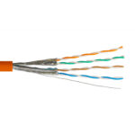 Premium Line Cat. 6A U/FTP Installation Cable, Dca, Orange Color, 500m Reel