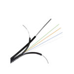 Premium Line Fiber Optic Outdoor Aerial FTTH Drop Flat Cable, Steel Messenger Type, G657A2, 2C, LSOH