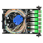 Premium Line Splice Cassette for 12 Port, Grey (Including 1pc of Tray, 2pcs of Spool Cable Routings, 12pcs of Heat Shrinking Tube)